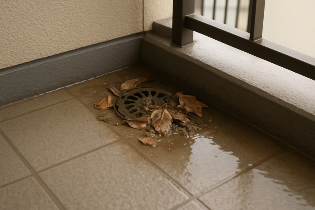 出租前陽台排水孔堵塞會引發什麼風險？